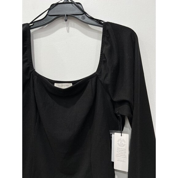 NWT TREASURE & BOND Size L Square Neck Top In Black MSRP $49 - Picture 11 of 11
